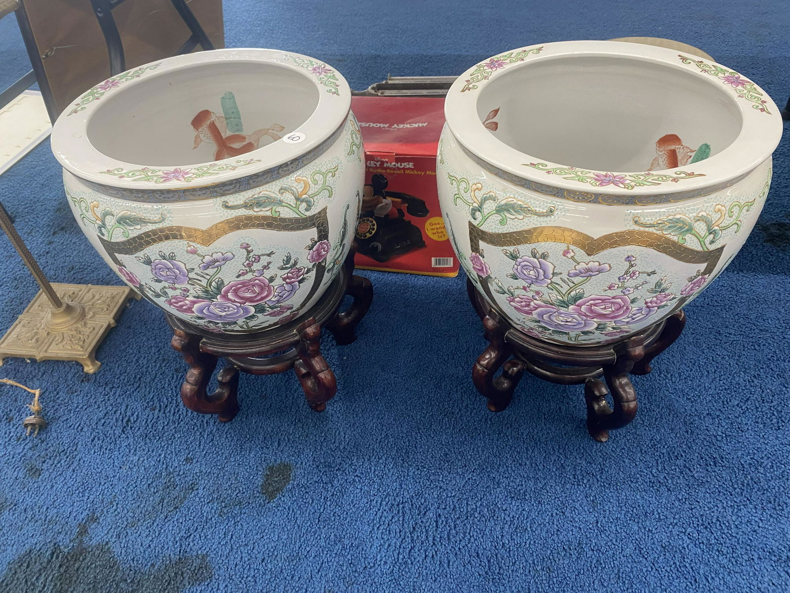 Pair Of Oriental Fishbowls On Stands (1 of 5)