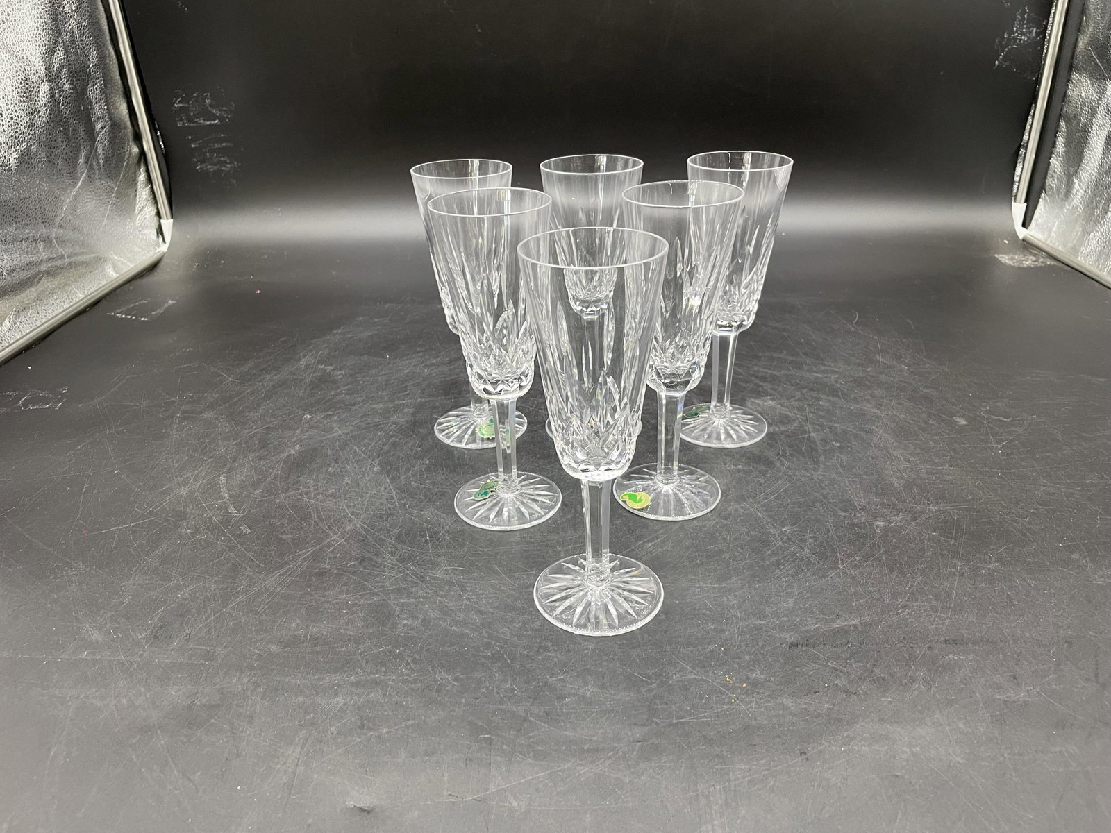 Six Waterford Champagne Flutes (1 of 3)