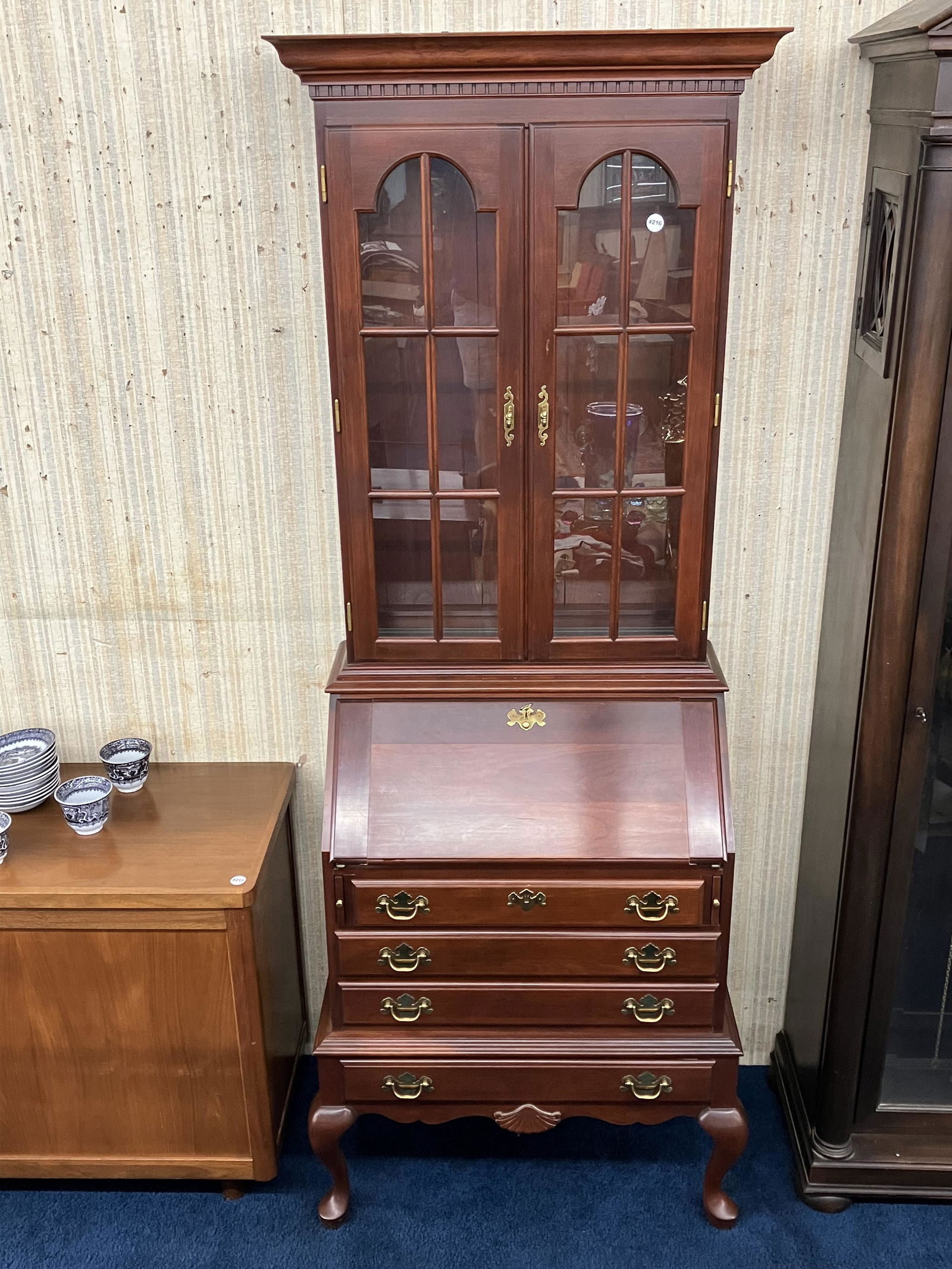 Colonial Two Piece Cherry Secretary Desk (1 of 6)