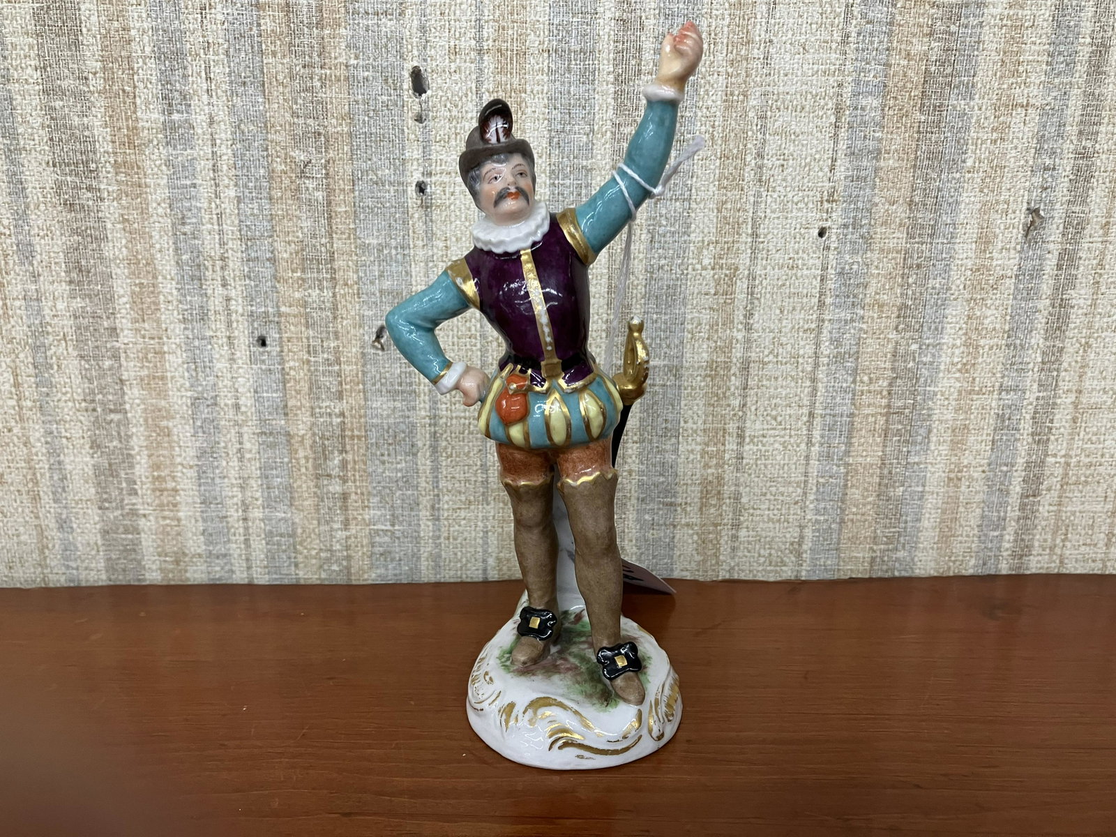Meissen Figurine: cross swords marked, 6.5"H.