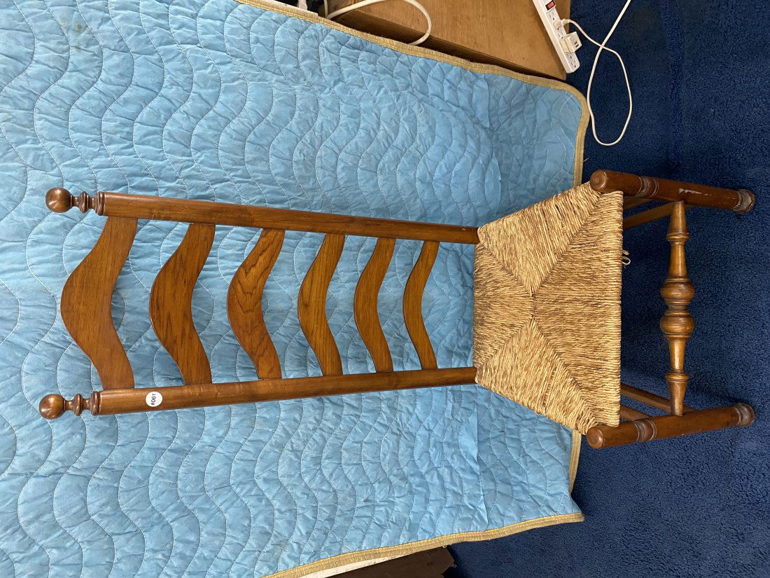 Signed Wallace Nutting Ladderback Chair (1 of 8)