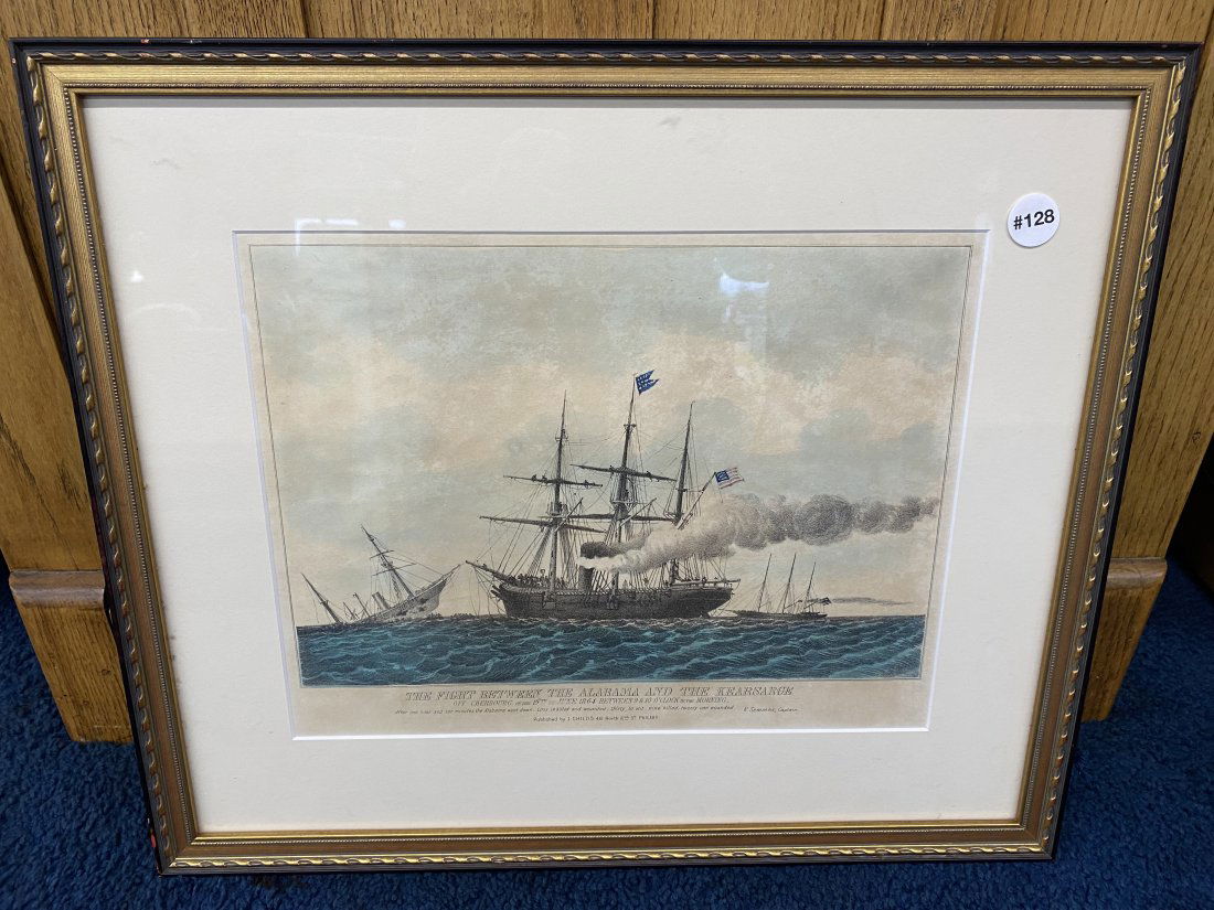 Early Civil War Hand Colored Engraving (1 of 4)