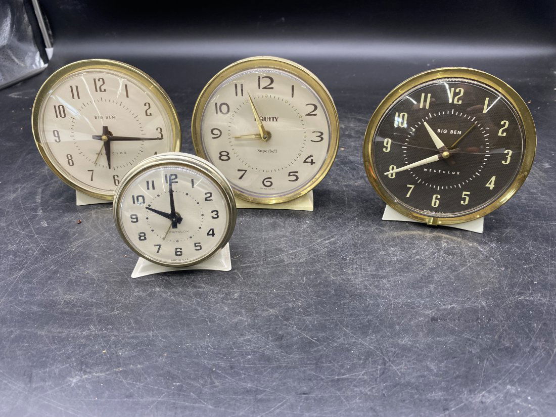 Four Vintage Alarm Clocks (1 of 5)