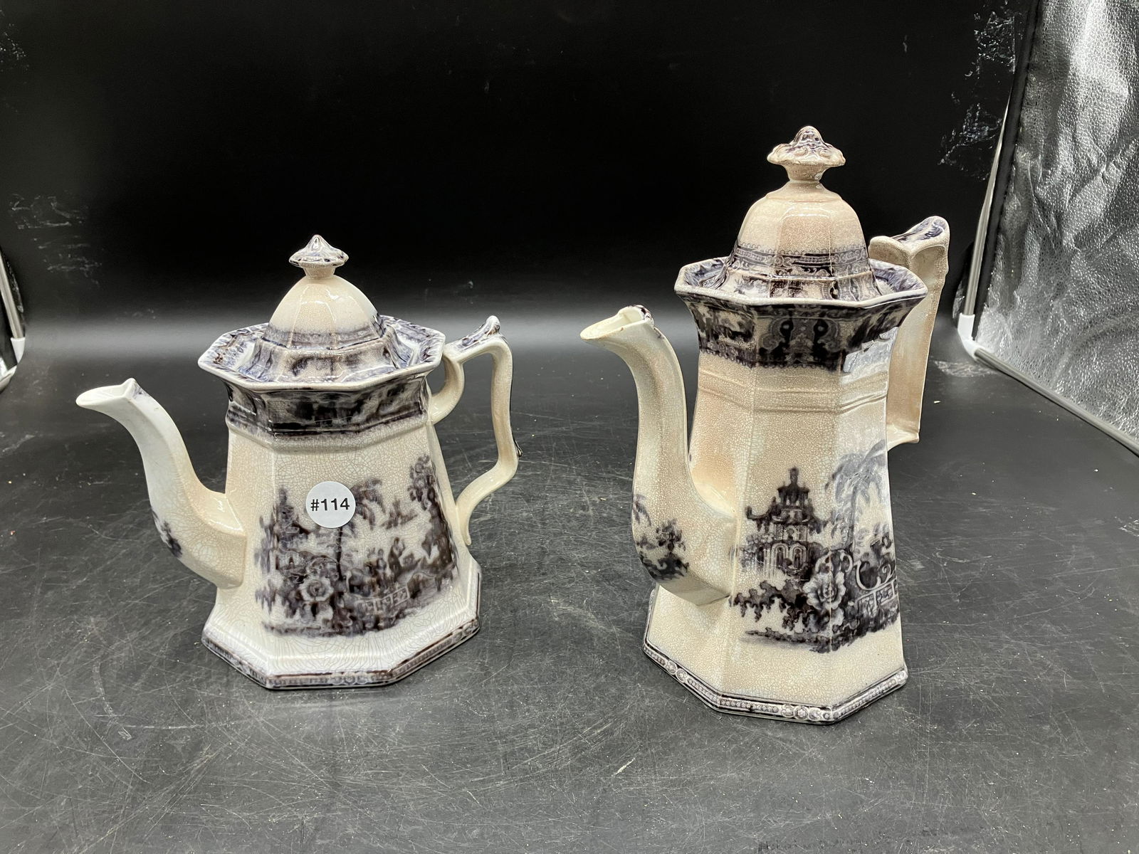Two Kyber Mulberry Transferware Teapots (1 of 5)