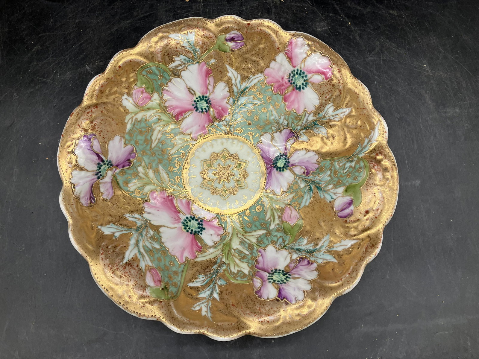 Royal Nippon Bowl: Signed on base. Measures 10" w.