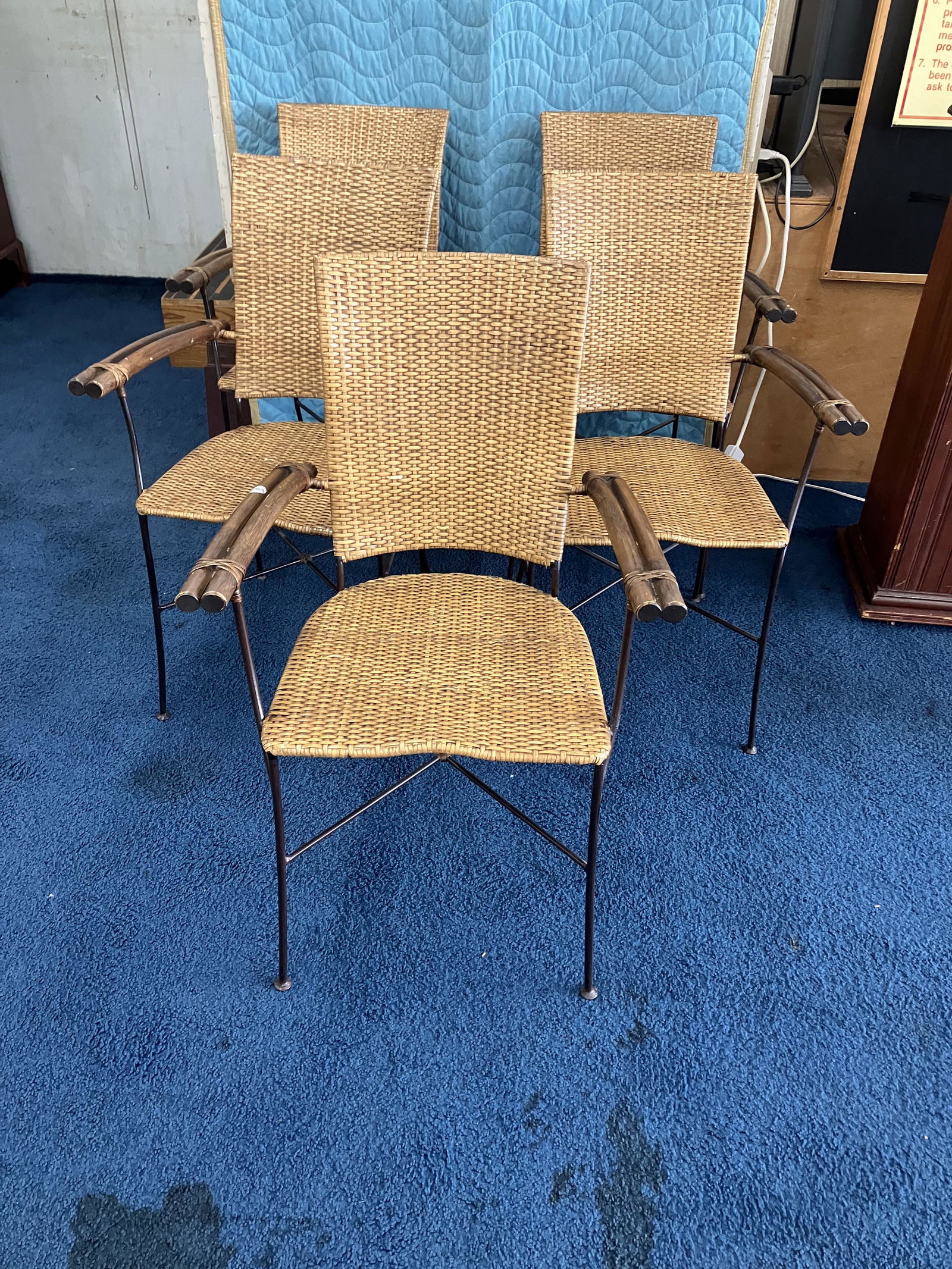 Five Modern Wicker Arm Chairs (1 of 5)