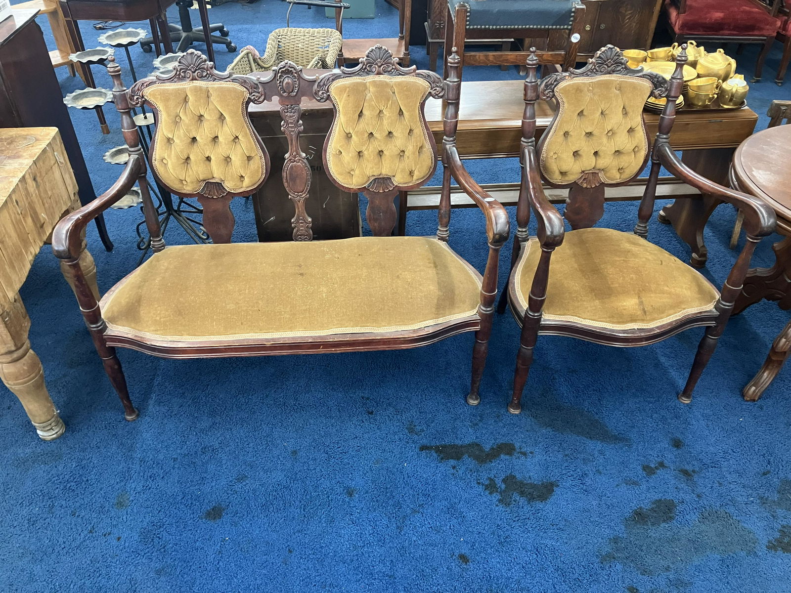 Two Piece Victorian Parlor Set (1 of 7)