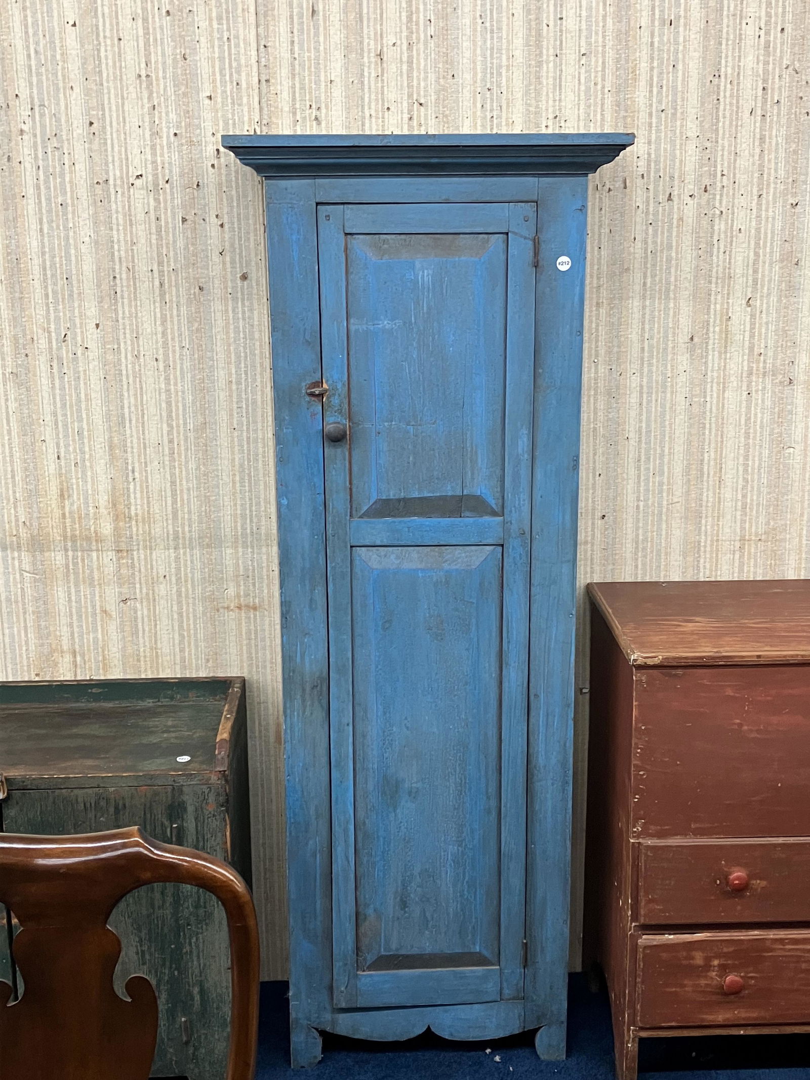 Antique Chimney Cupboard With Blue Paint (1 of 6)