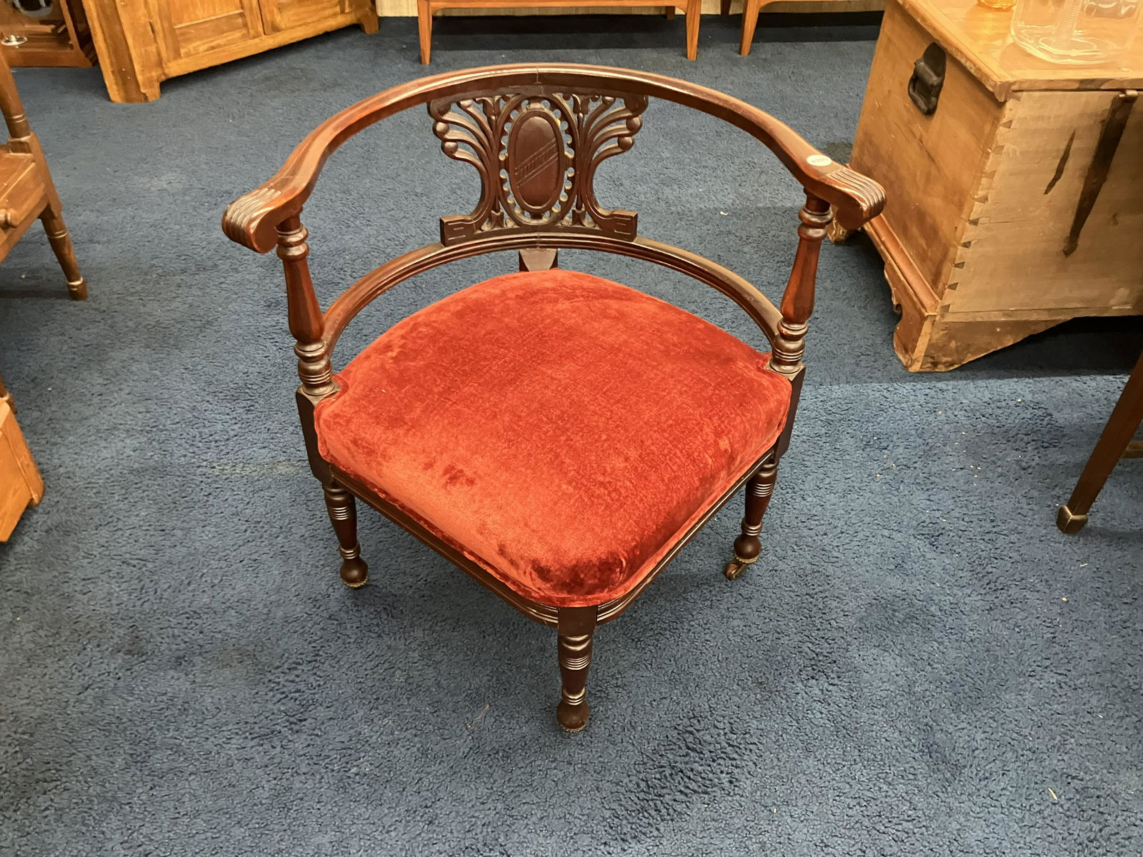 Victorian Carved Corner Chair (1 of 3)