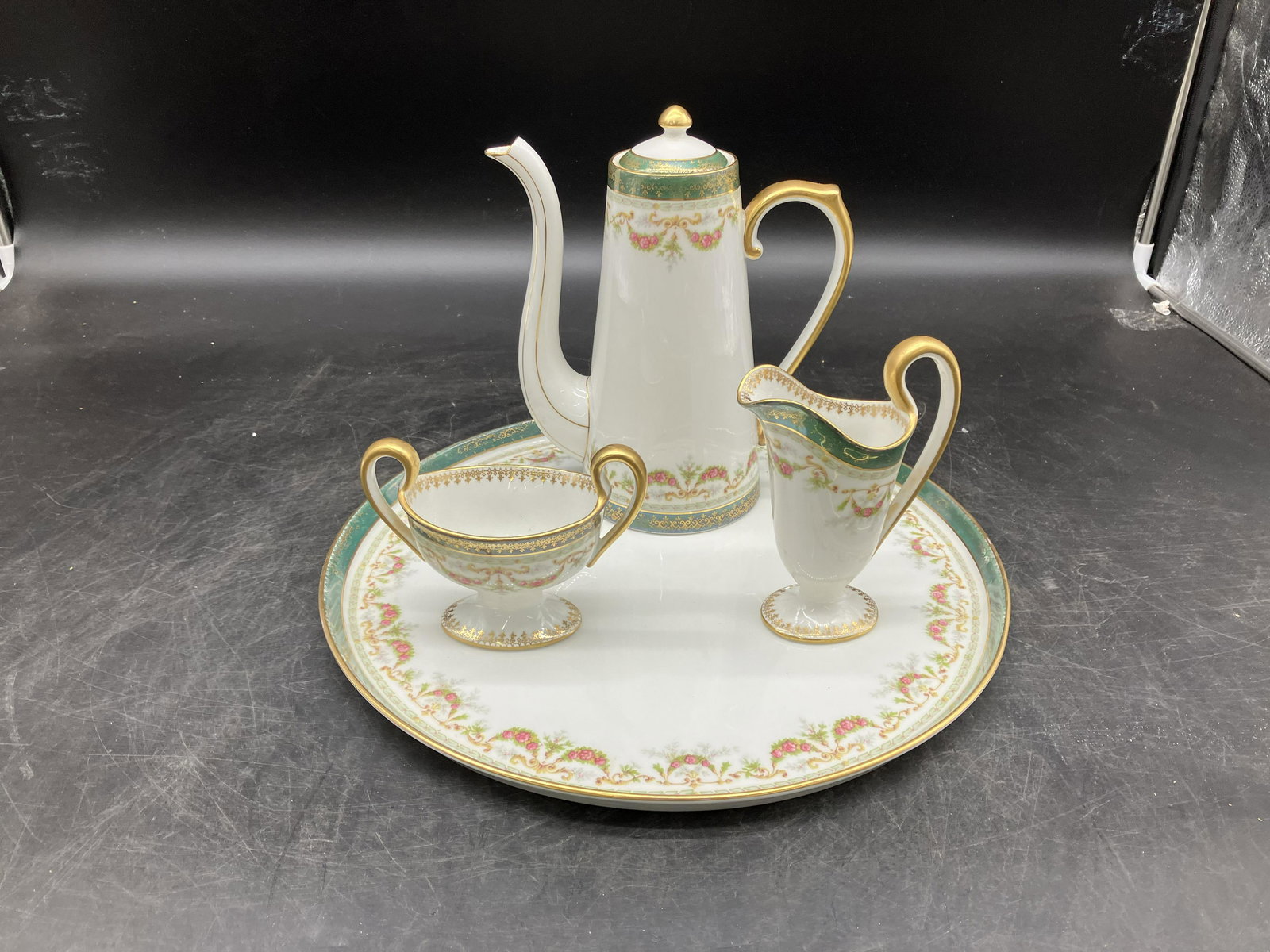 Three Piece T&V Limoges Tea Set (1 of 3)