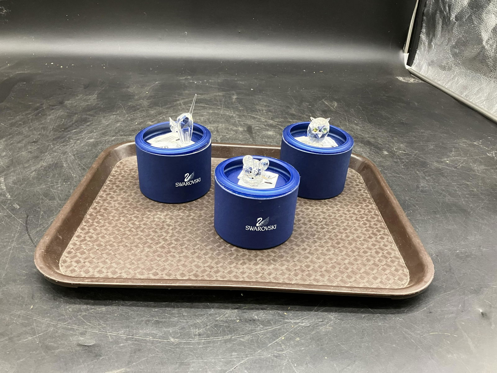 three swarovski crystal figurines (1 of 4)