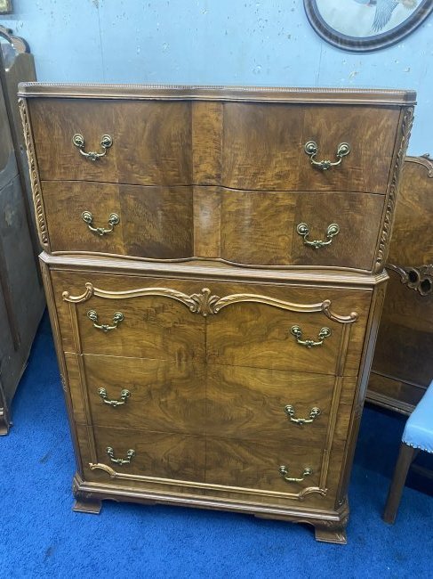 Antique Walnut French Hi-Chest (1 of 8)