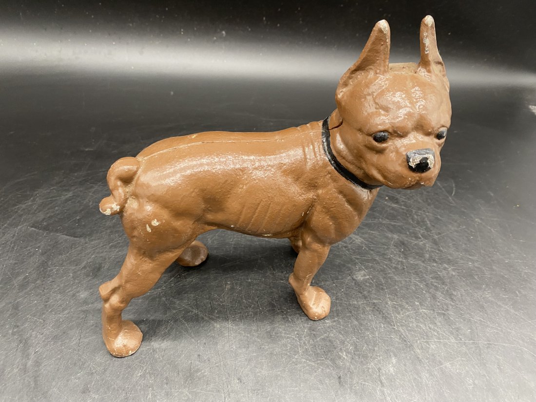 Terrier Dog Door Stop: 10"x9", painted brown