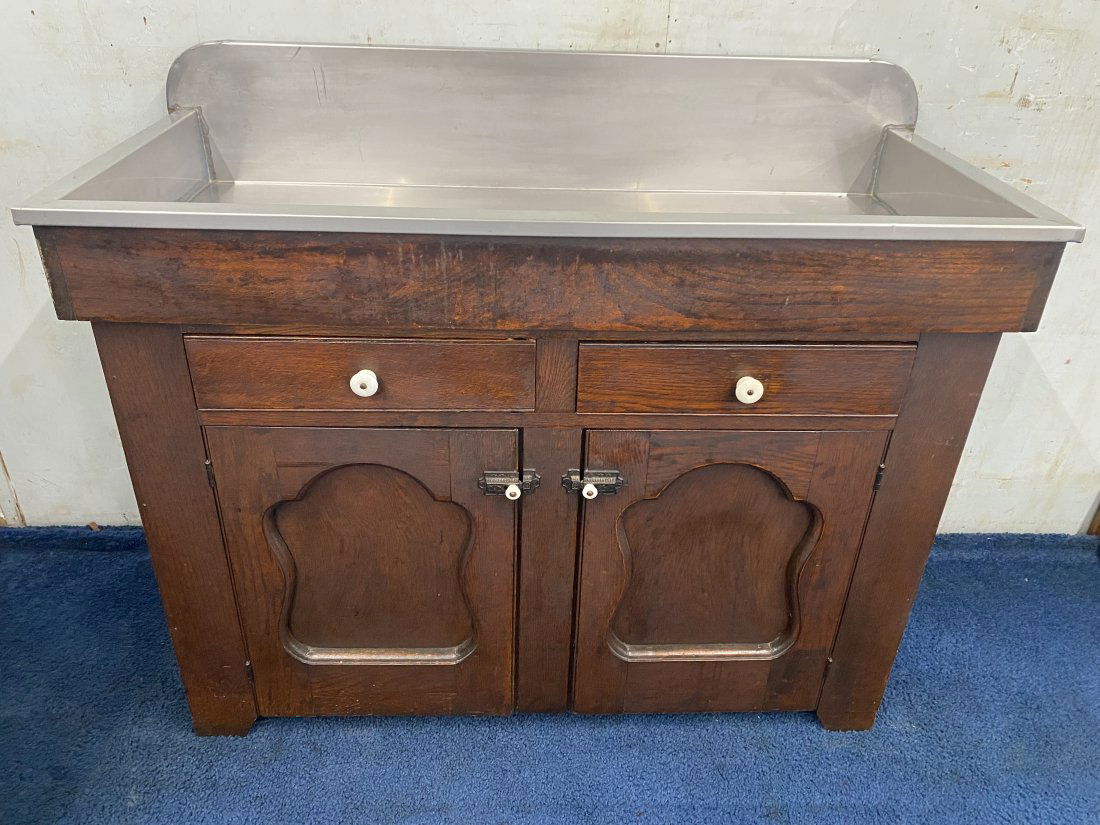 Antique Oak Dry Sink (1 of 7)