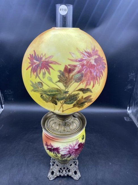 Antique Gone With The Wind Lamp (1 of 6)