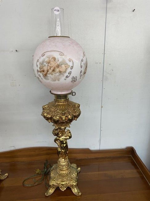 Antique Figural Banquet Lamp (1 of 8)