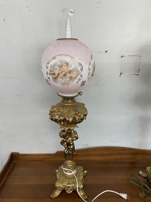 Antique Figural Banquet Lamp (1 of 8)