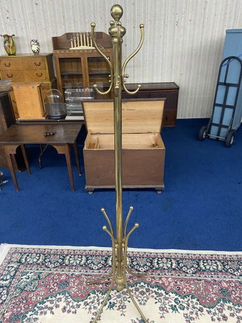 Antique Brass Clothes Tree (1 of 6)