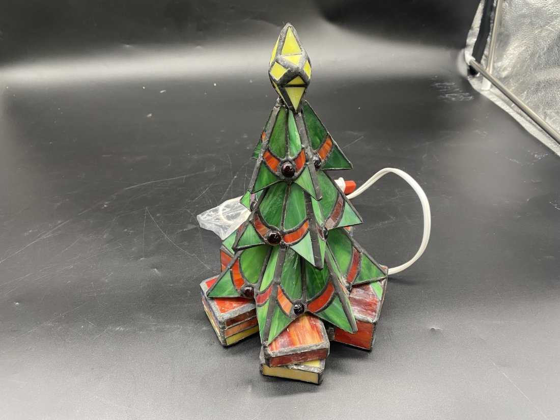 Leaded Glass Christmas Tree Light (1 of 3)