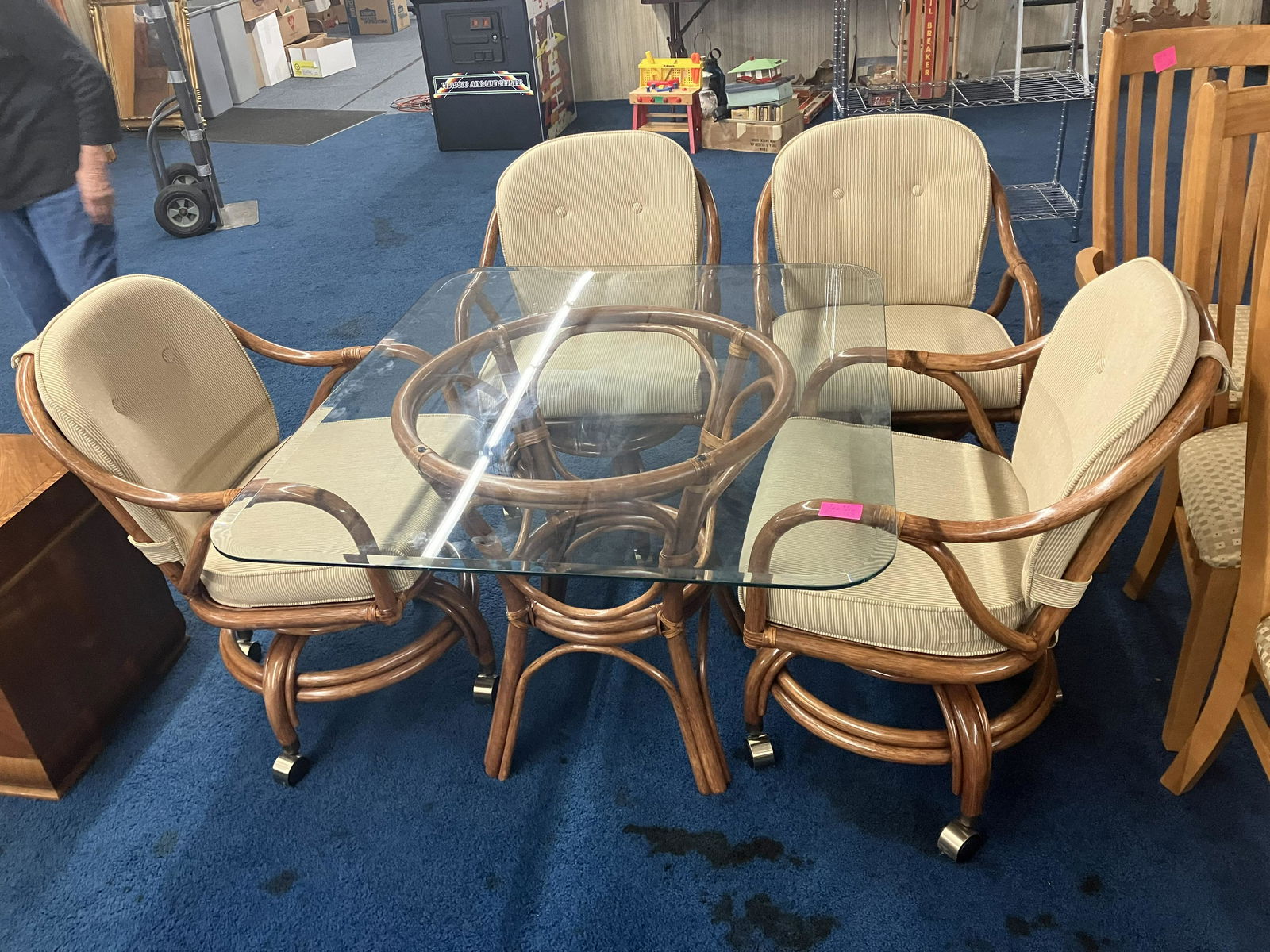 Five Piece Rattan Table & Chair Set (1 of 4)