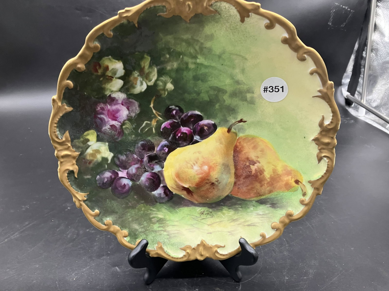 Limoges Artist Signed Charger: SLR, 11".