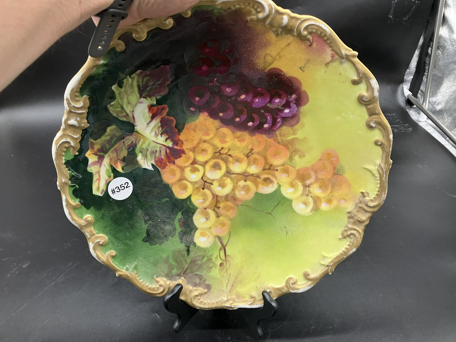 Limoges Artist Signed Charger: SLR, 13".