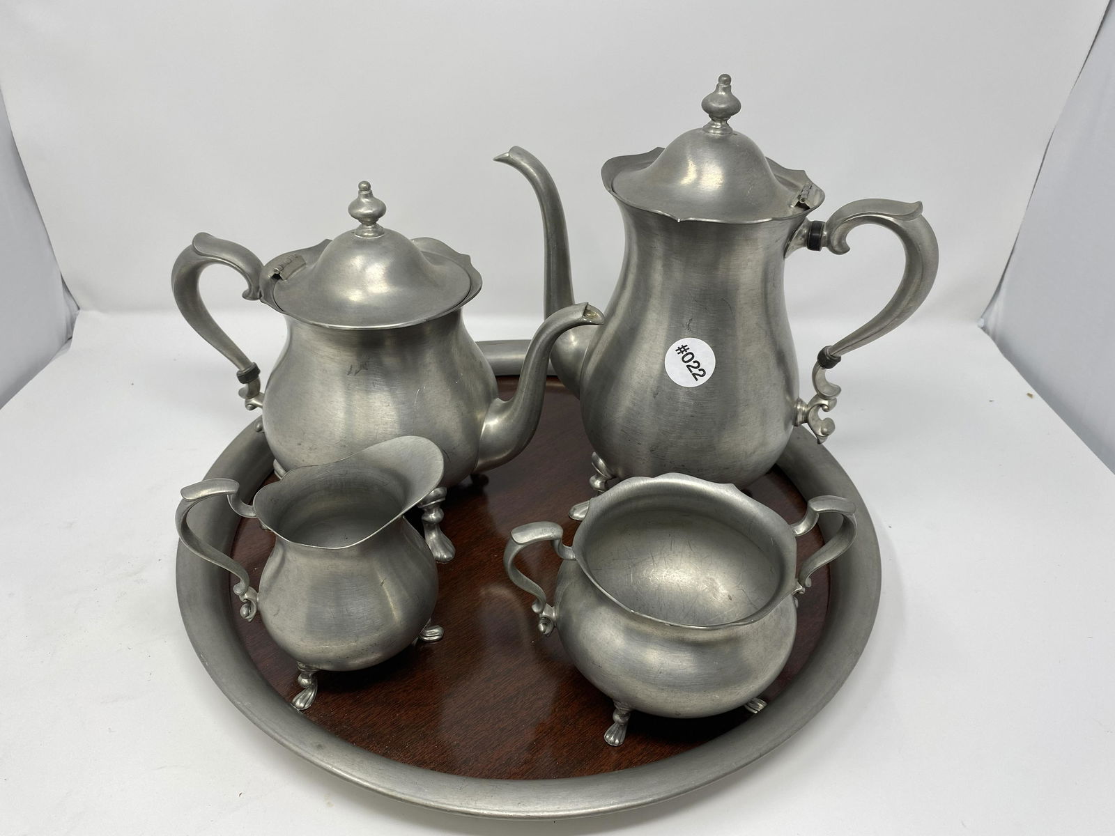 Five Piece Pewter Coffee & Tea Set (1 of 1)