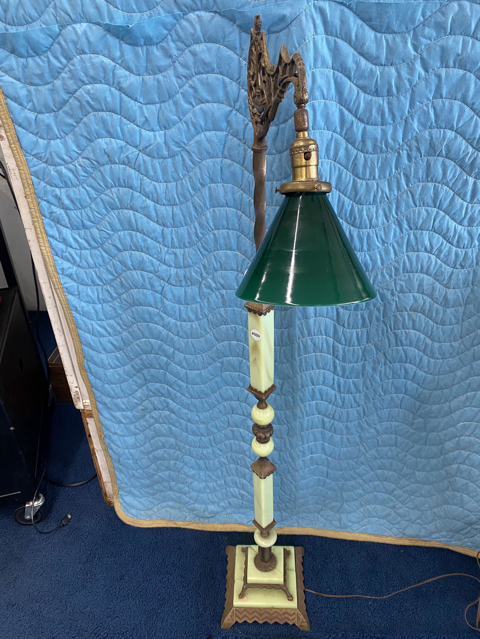 Antique Acro Agate Jadeite  Lamp (1 of 8)