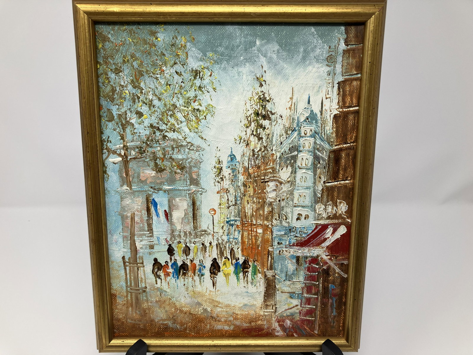 Abstract Oil on Canvas: Frame 10"x8". Unsigned but closely resembles the work from lot 128.
