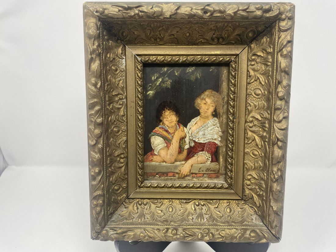 Antique Oil Painting by Eugene de Blaas " Leisure Time" (1 of 5)