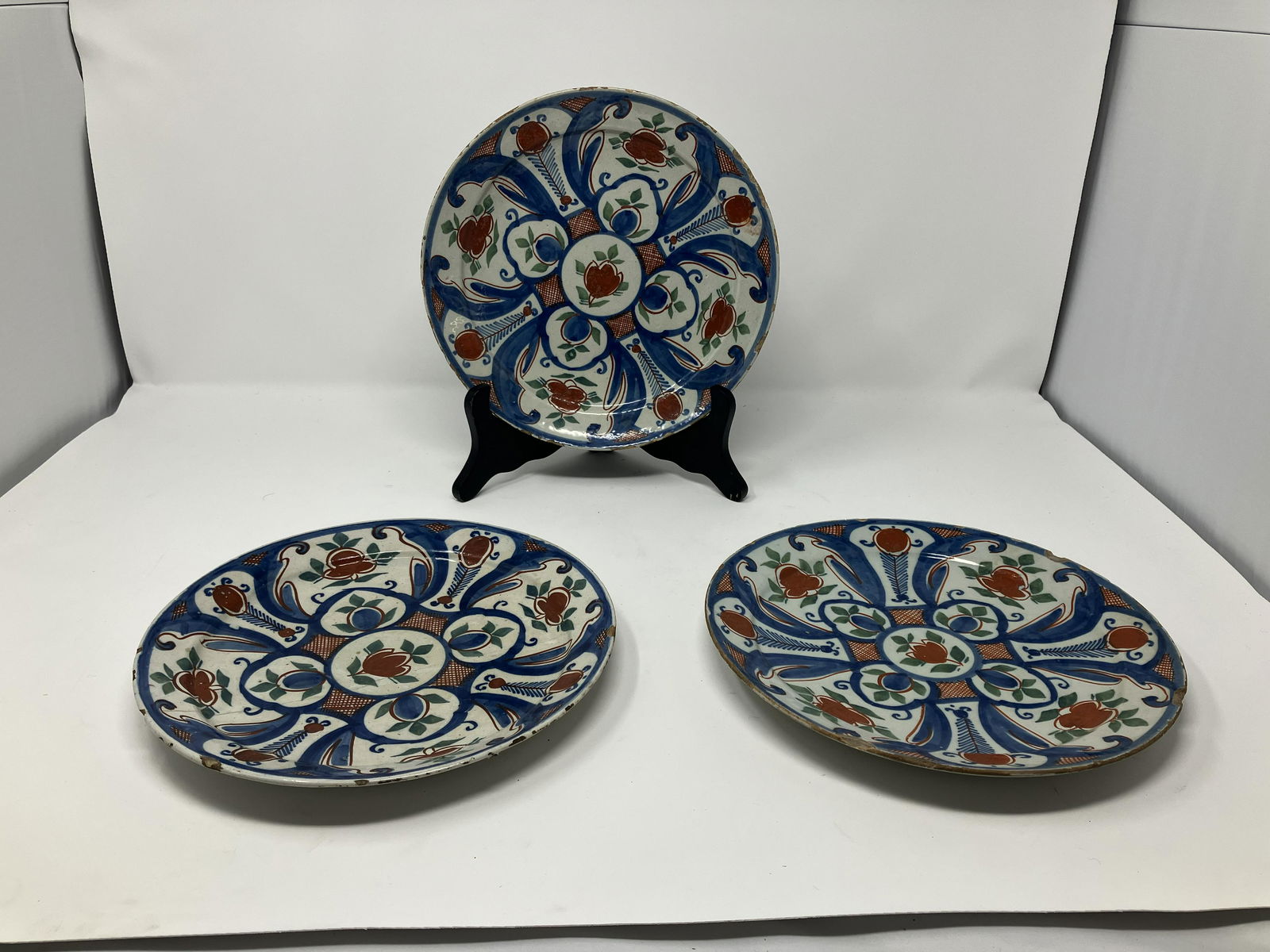 Three 17th/18thC Delft Dutch Plates (1 of 8)