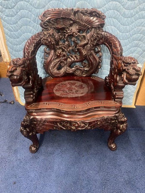 Antique Carved Chinese Chair (1 of 10)