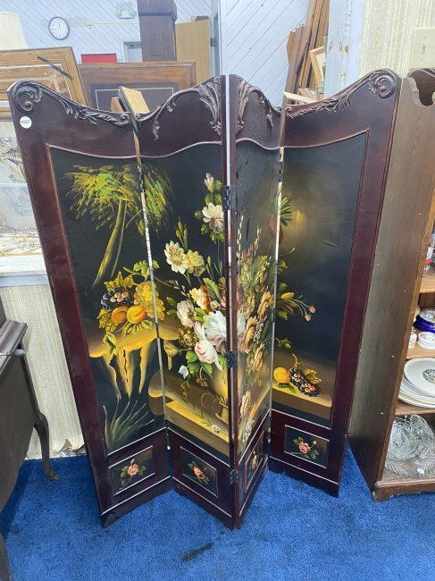 Hand Painted Dressing Screen (1 of 3)
