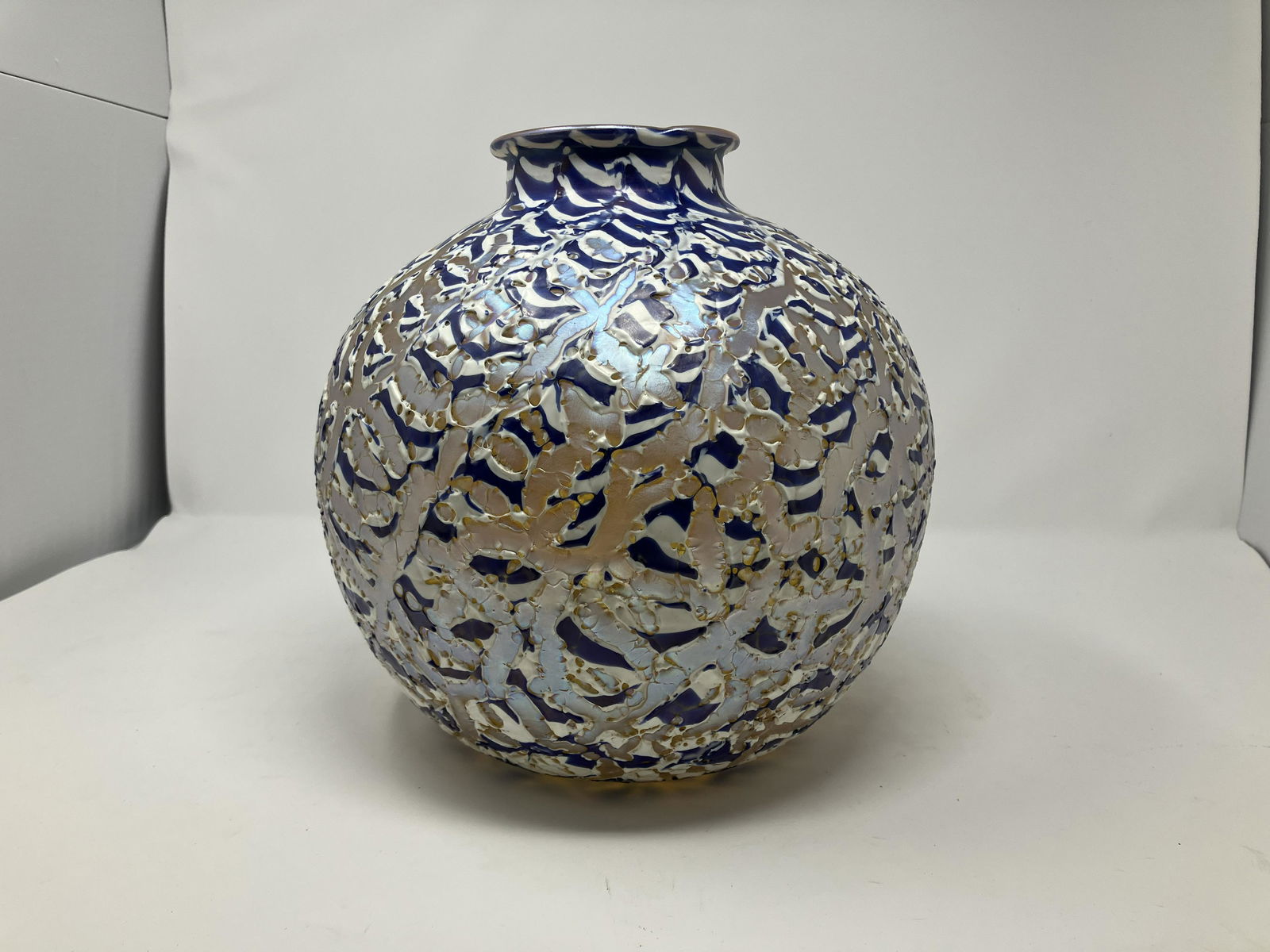 Durand Moorish Crackle Art Glass Vase (1 of 6)
