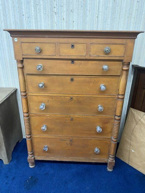 Antique Sheraton Tall Chest (1 of 9)