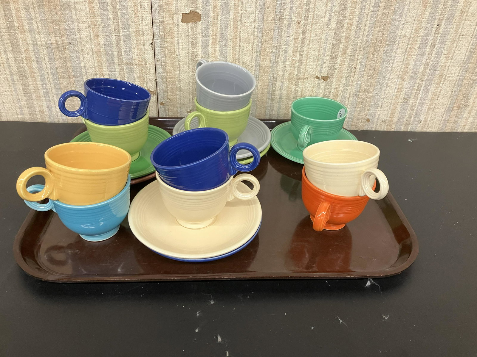 Grouping of Fiesta Cups/Saucers (1 of 2)