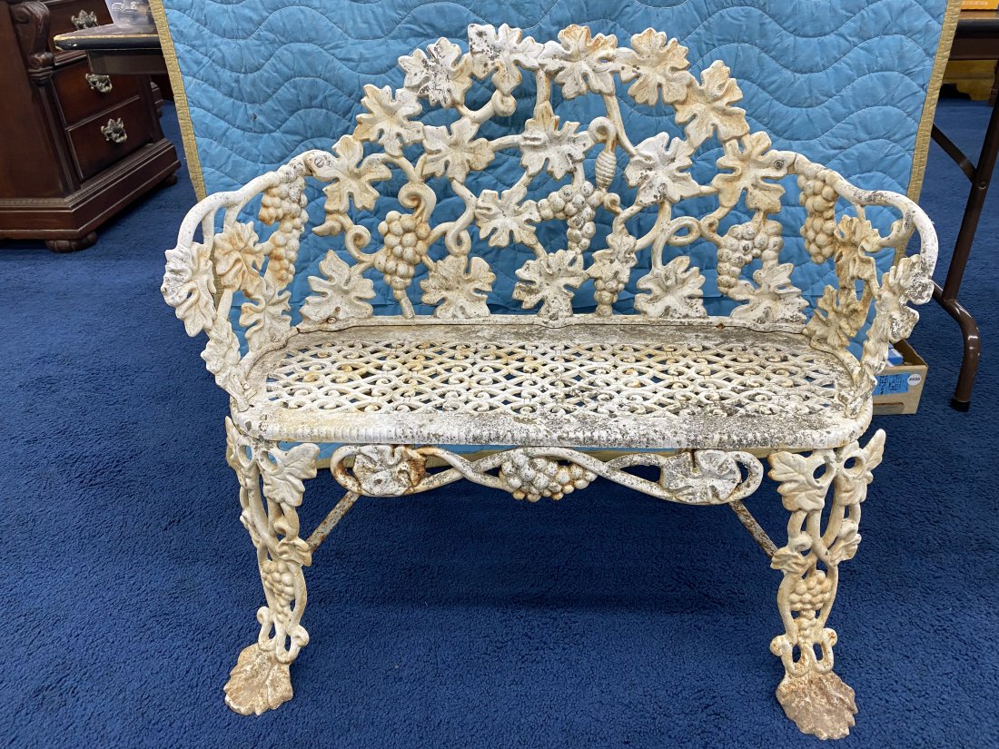 Antique Cast Iron Settee (1 of 6)