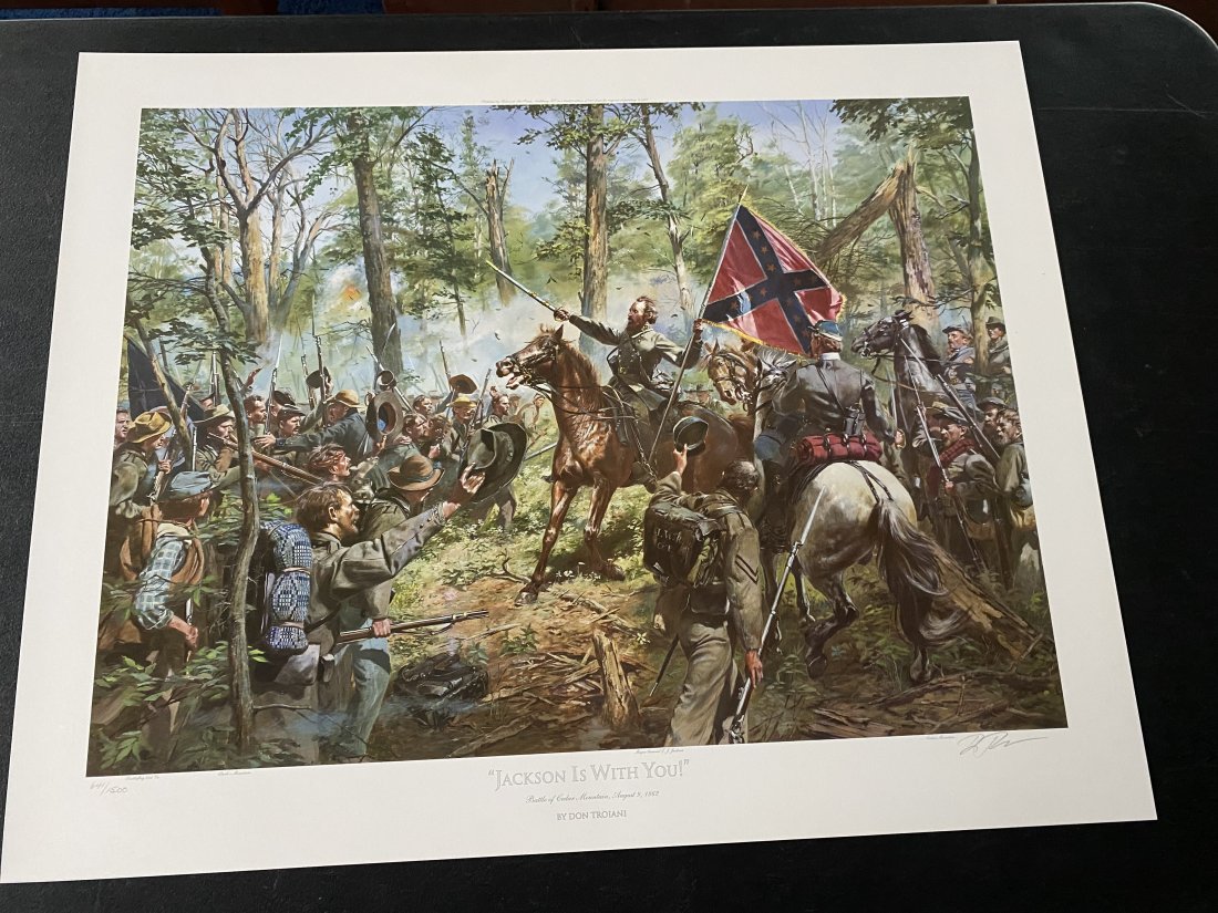 "Jackson Is With You" " Civil War Print by Don Troiani: unframed 31"x24", has COA, SLR