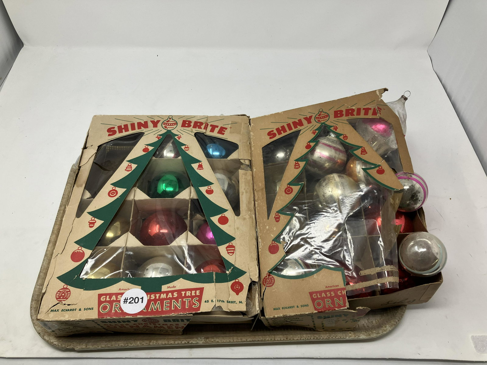 Two Boxes Shiny Brite Bulbs Plus: has obs.