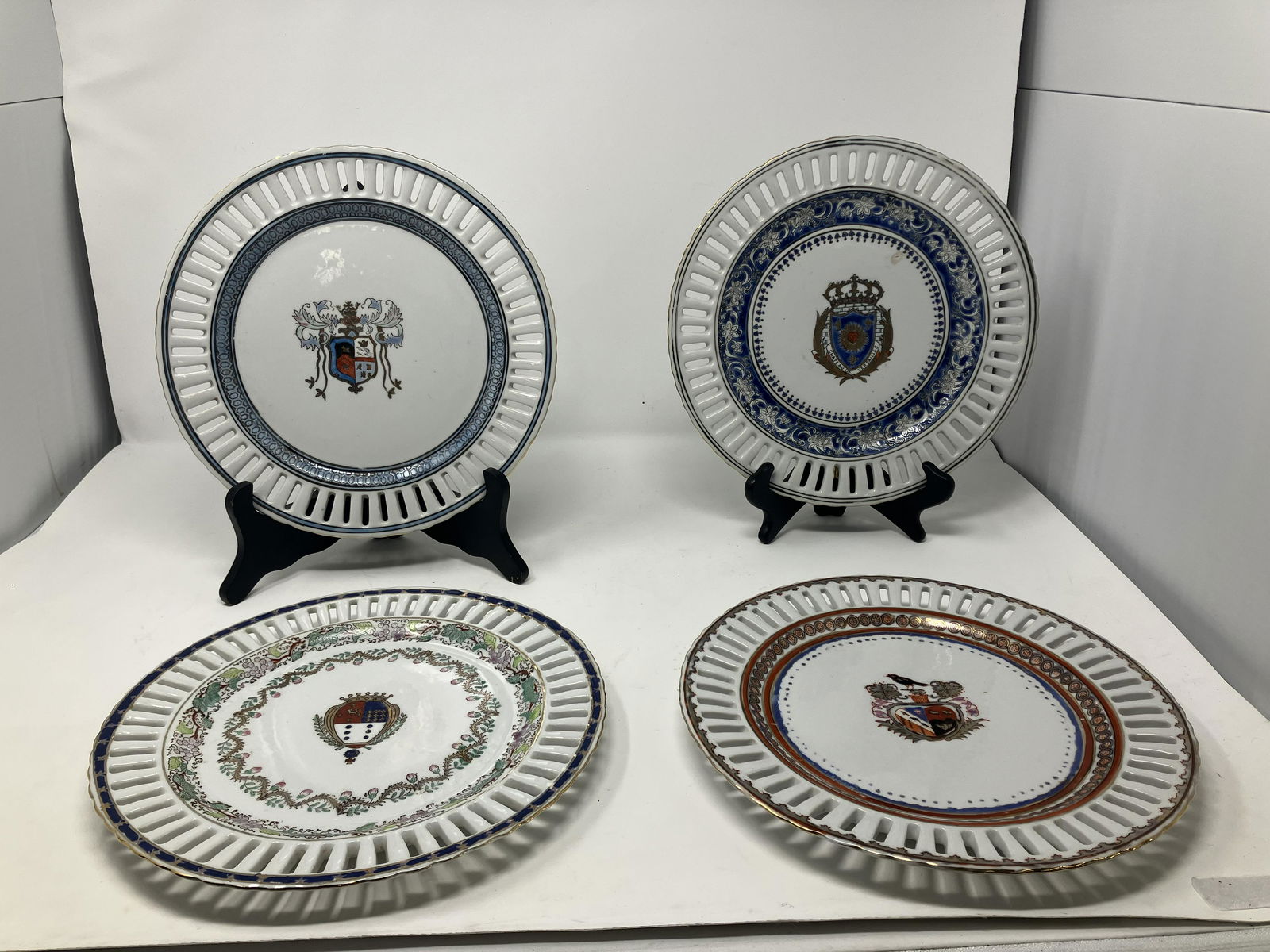 Four Chinese Export Armorial Plates (1 of 6)