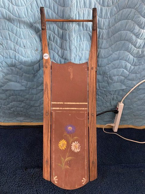 Antique Paint Decorated Childs Sleigh (1 of 7)