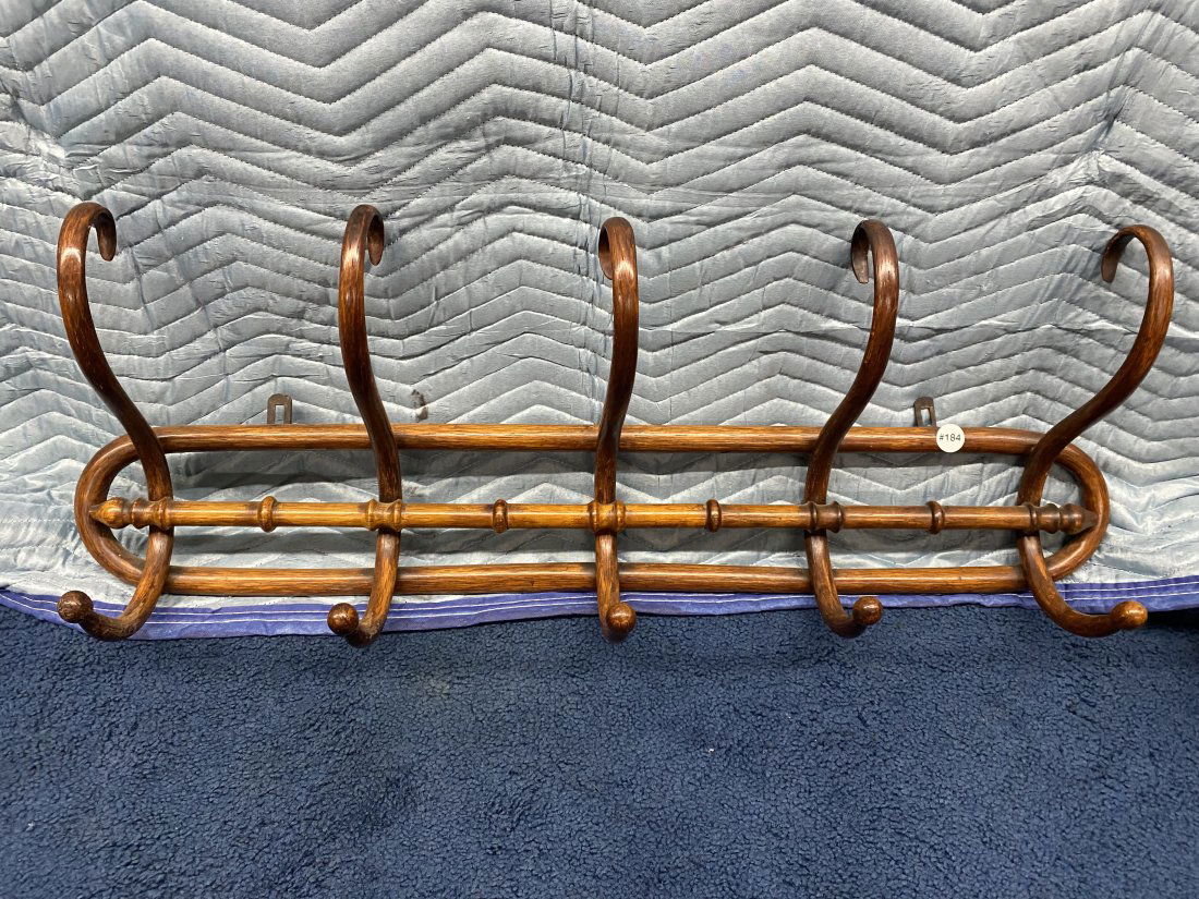 Antique Oak Bentwood Coat Rack (1 of 6)