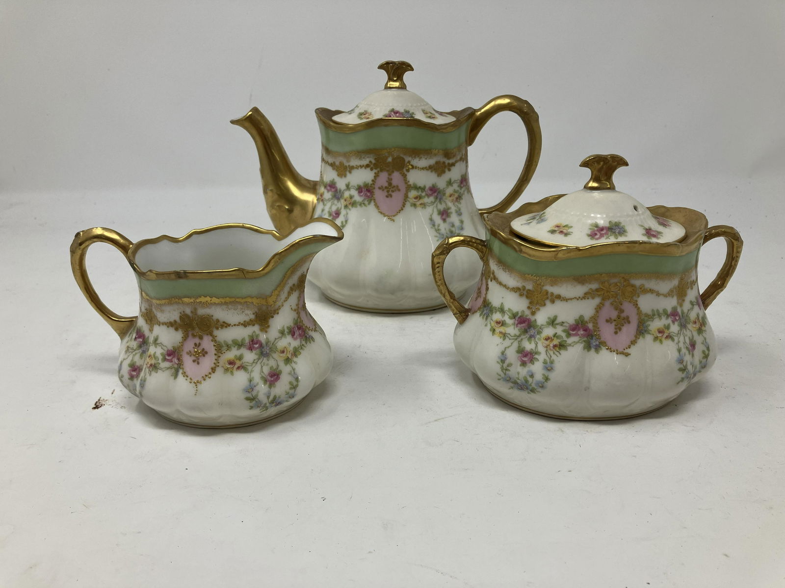 Limoges Coronet Three Pc Tea Set (1 of 4)