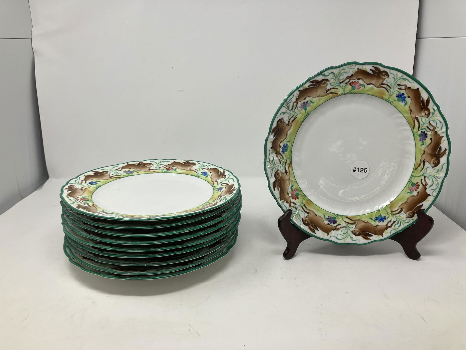 Ten Charles Ahrenfeldt Saxe Crown Rabbit Plates (1 of 6)