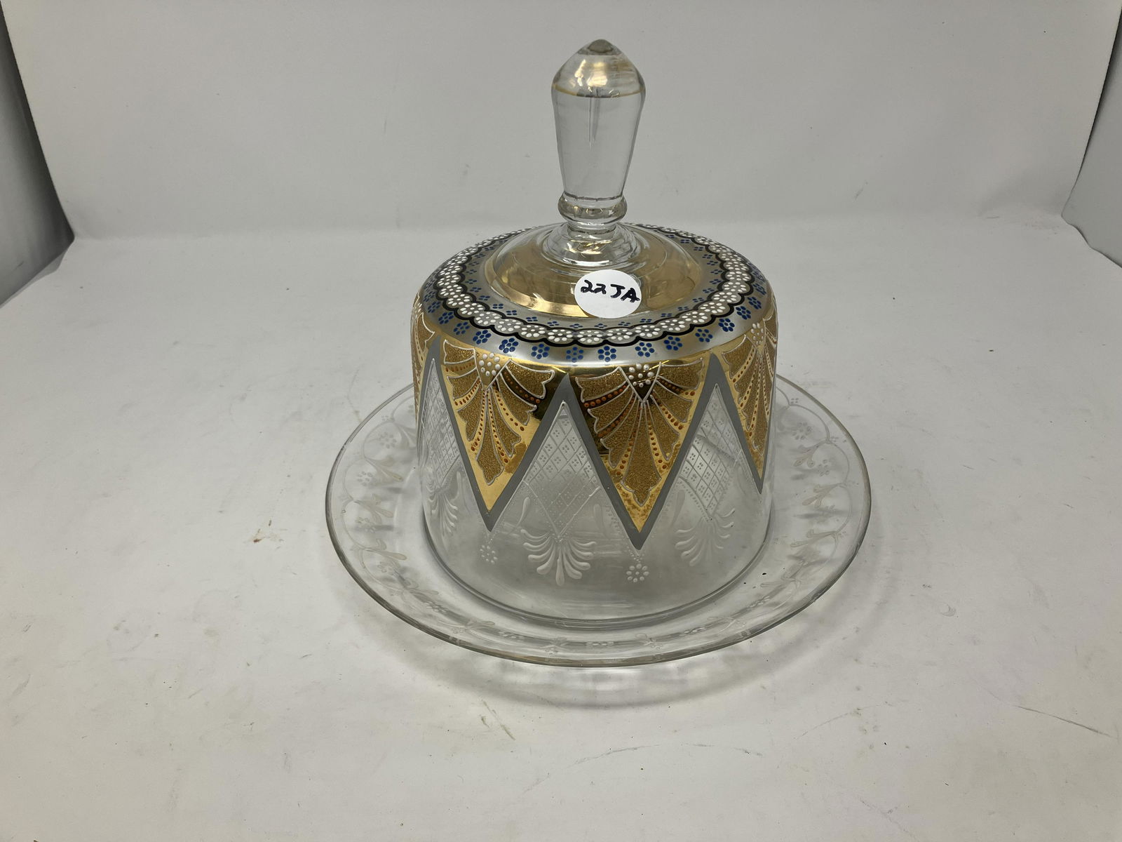Antique Moser Glass Covered Dish (1 of 4)