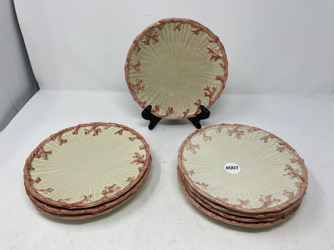 Eight Plates Fitz and Floyd: all marked, 7.5"W.