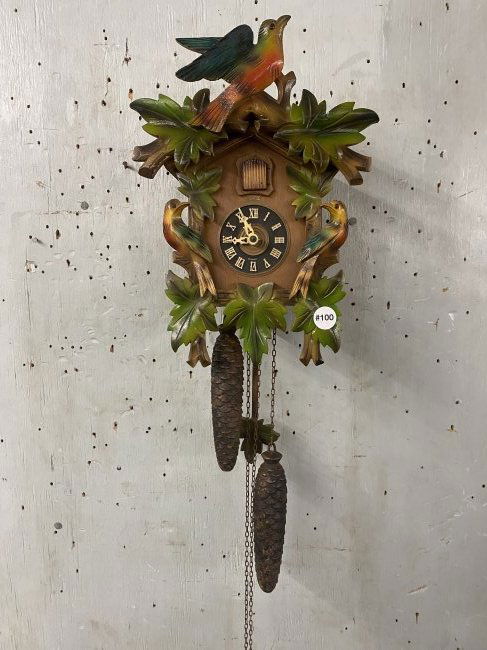 German Eight Day Carved Coo Coo Clock (1 of 6)