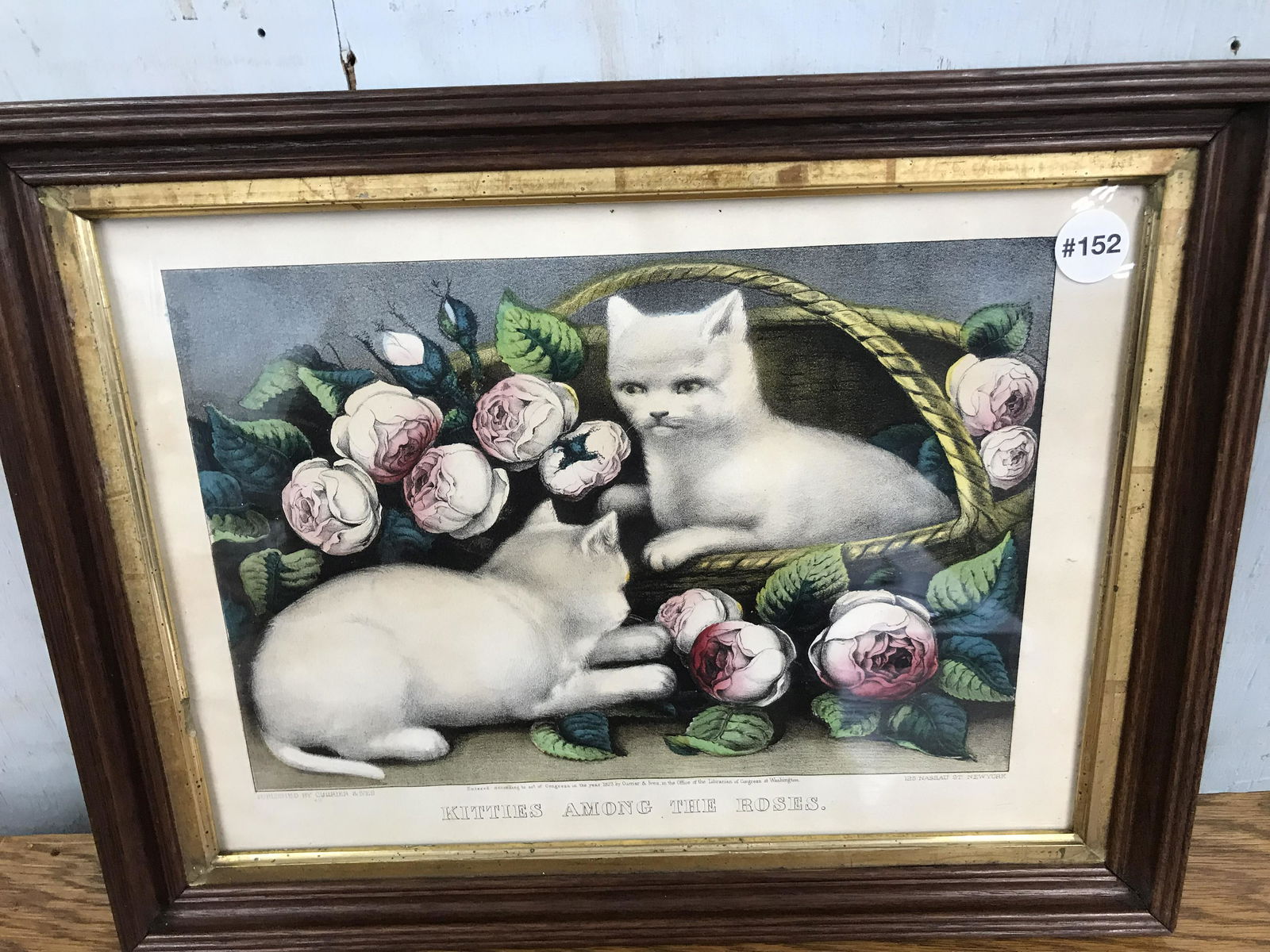 Currier & Ives Print of Kittens (1 of 4)
