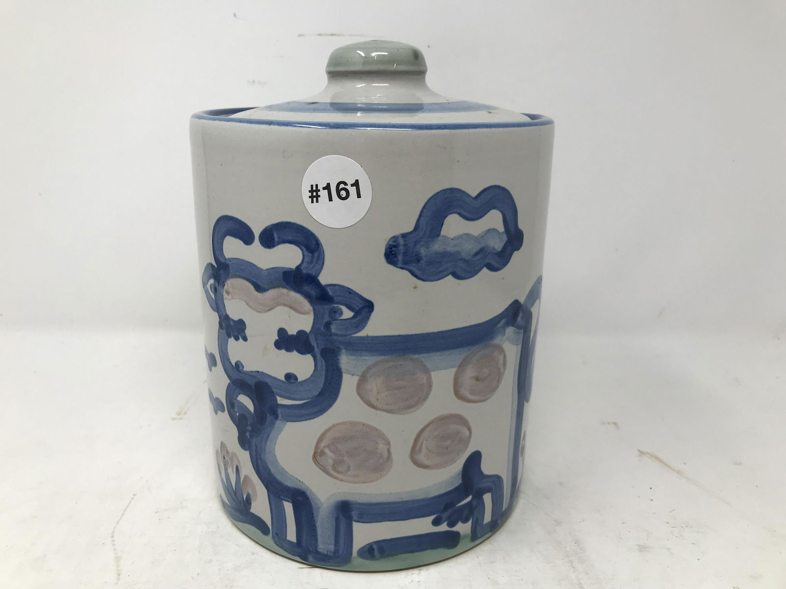M. A. Hadley Cookie Jar: Measures 8" x 7". Signed on bottom.