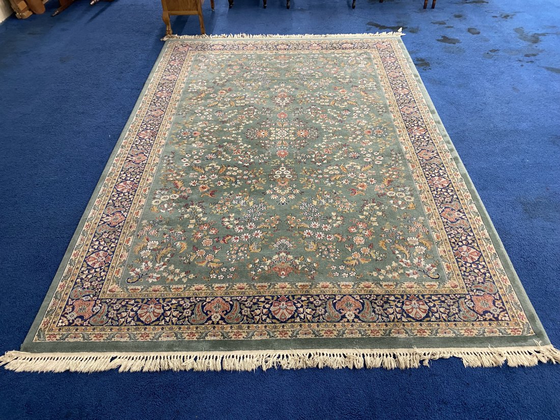 Room Size Oriental Carpet: Measures 95" x 136". Made in Belgium.